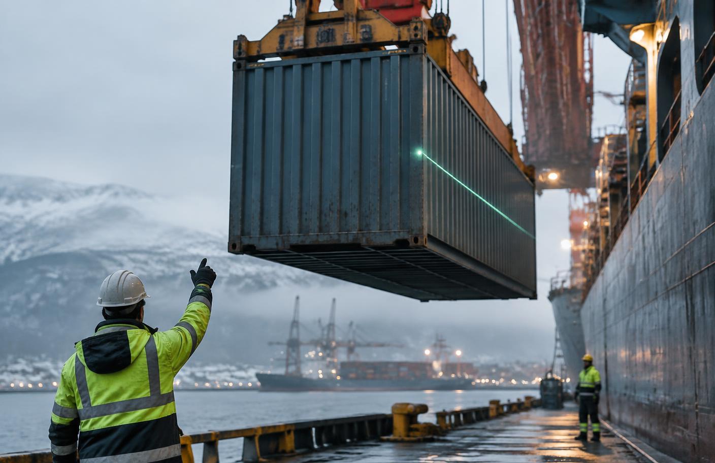 Nordic port logistics connecting cargo, terminal and vessel